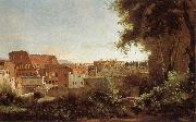 Jean Baptiste Camille  Corot View of the Colosseum from the Farnese Gardens Spain oil painting artist